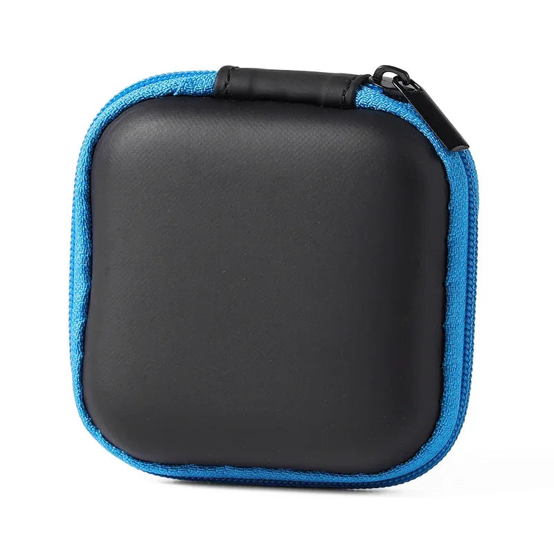 Portable Shockproof Headphone Case Earphone Bag Headset Storage Bag Hard Shell Earphone Accessories Memory Card USB Cable